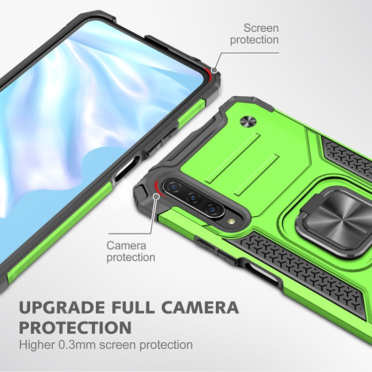 For Huawei Y9s Magnetic Armor Shockproof TPU + PC Case with Metal Ring Holder