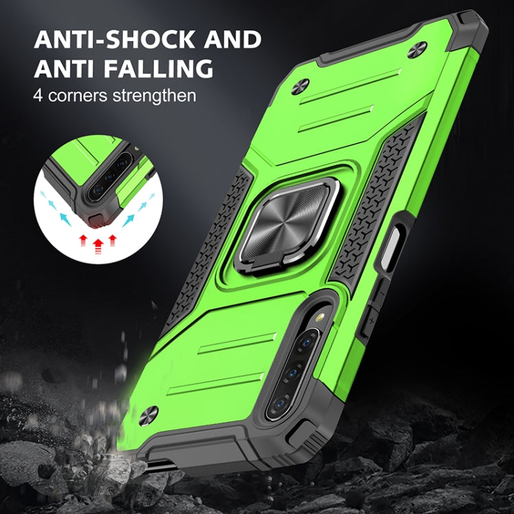 For Huawei Y9s Magnetic Armor Shockproof TPU + PC Case with Metal Ring Holder