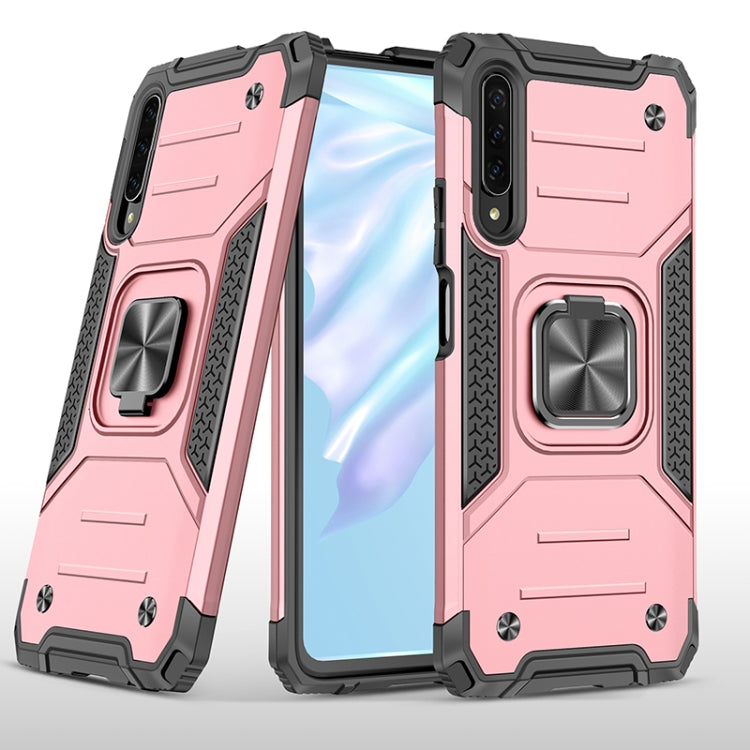 For Huawei Y9s Magnetic Armor Shockproof TPU + PC Case with Metal Ring Holder