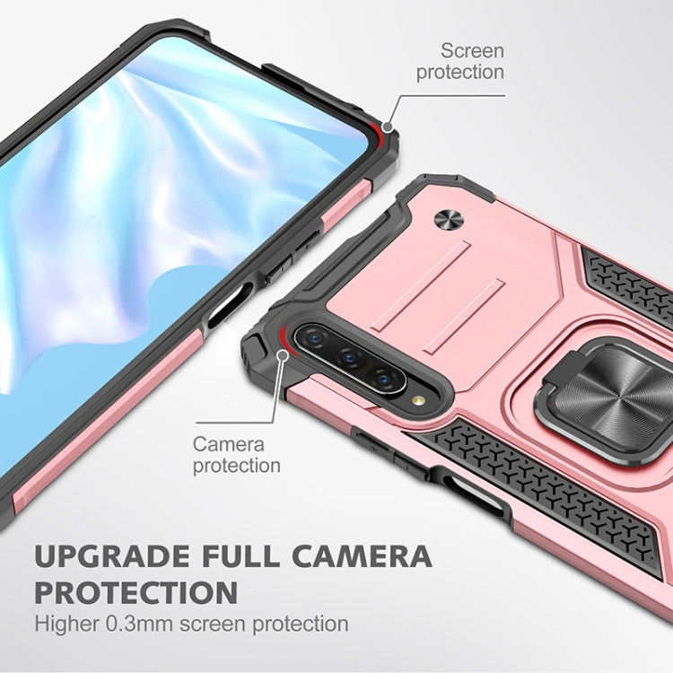 For Huawei Y9s Magnetic Armor Shockproof TPU + PC Case with Metal Ring Holder