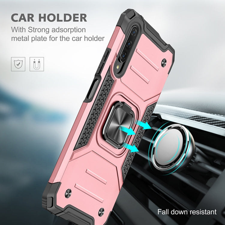For Huawei Y9s Magnetic Armor Shockproof TPU + PC Case with Metal Ring Holder