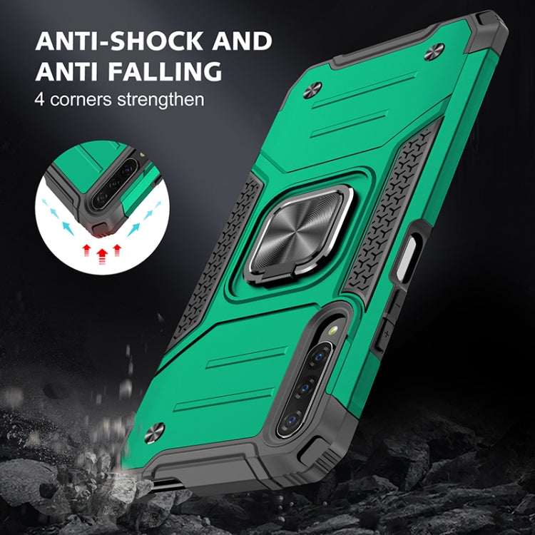 For Huawei Y9s Magnetic Armor Shockproof TPU + PC Case with Metal Ring Holder