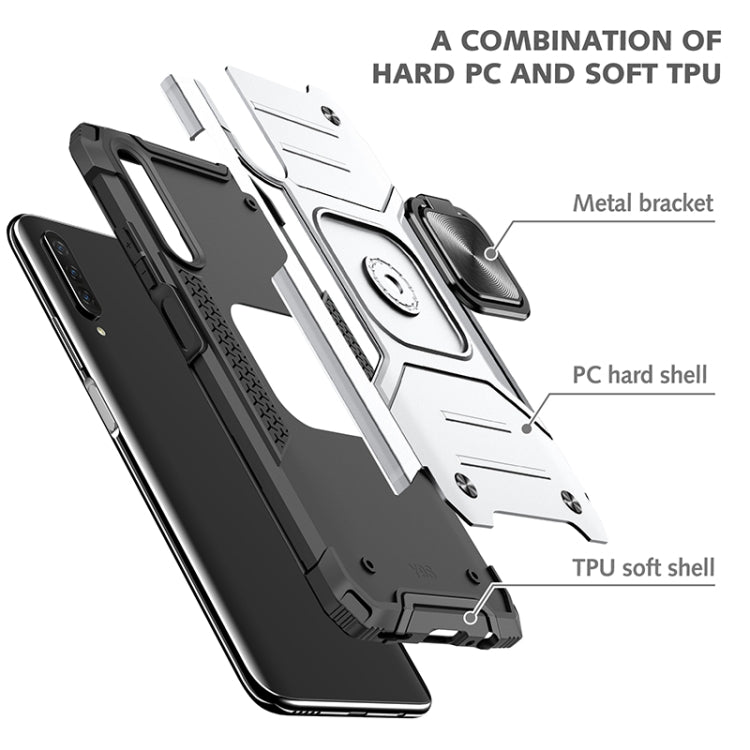 For Huawei Y9s Magnetic Armor Shockproof TPU + PC Case with Metal Ring Holder