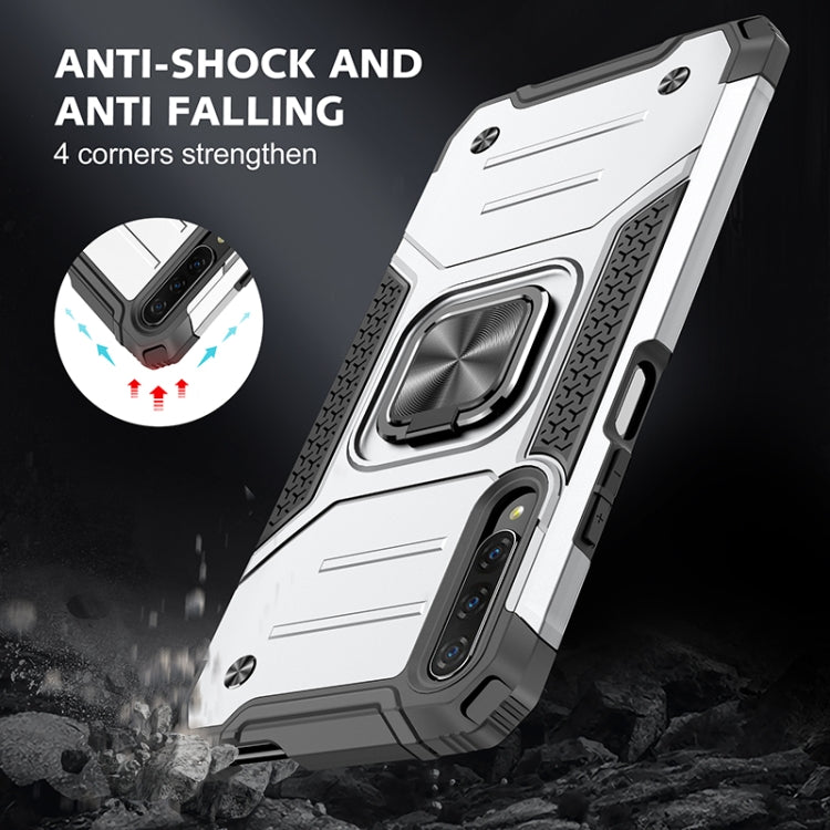 For Huawei Y9s Magnetic Armor Shockproof TPU + PC Case with Metal Ring Holder