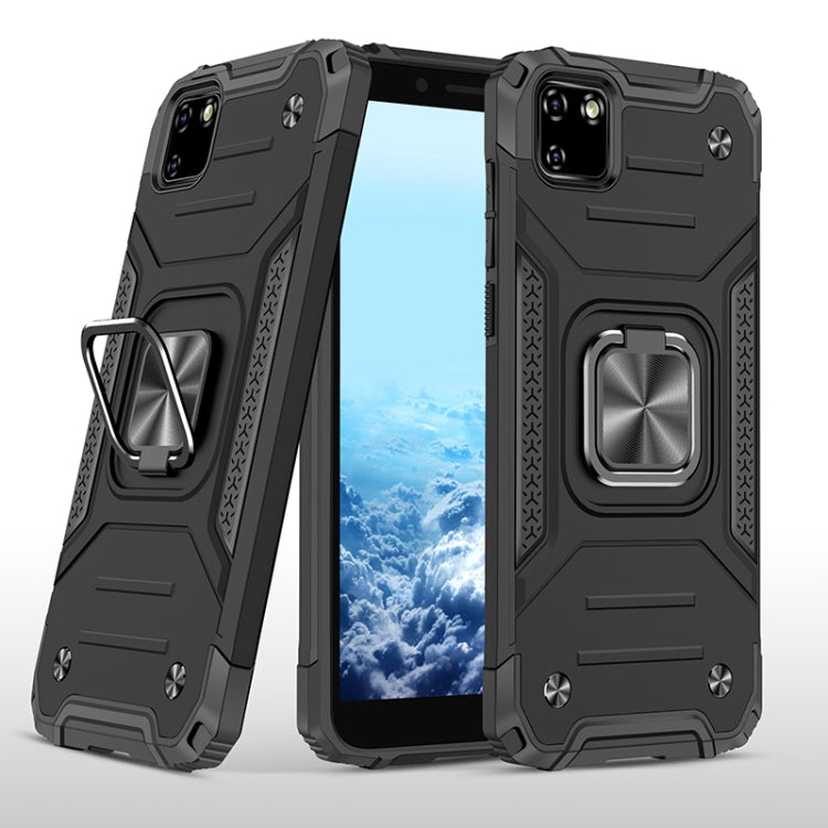 For Huawei Y5p(2020) Magnetic Armor Shockproof TPU + PC Case with Metal Ring Holder