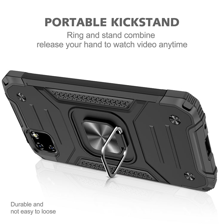 For Huawei Y5p(2020) Magnetic Armor Shockproof TPU + PC Case with Metal Ring Holder