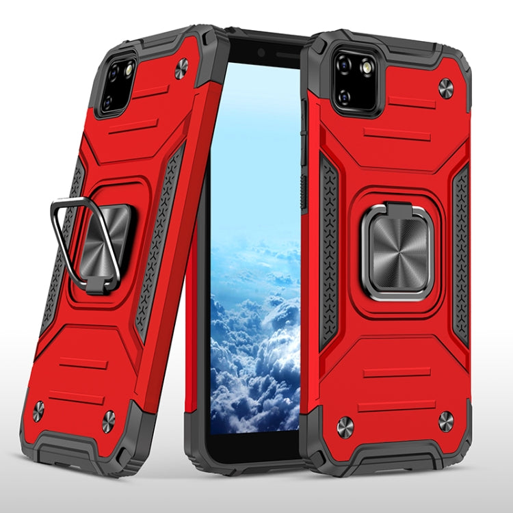 For Huawei Y5p(2020) Magnetic Armor Shockproof TPU + PC Case with Metal Ring Holder