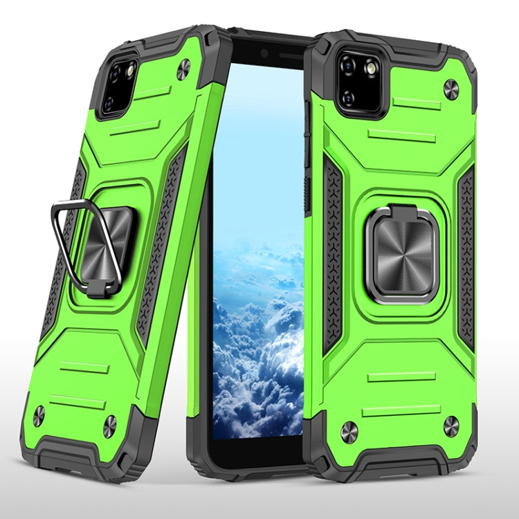 For Huawei Y5p(2020) Magnetic Armor Shockproof TPU + PC Case with Metal Ring Holder