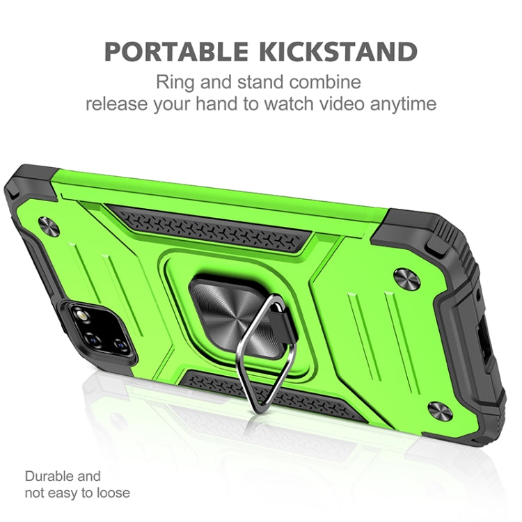 For Huawei Y5p(2020) Magnetic Armor Shockproof TPU + PC Case with Metal Ring Holder