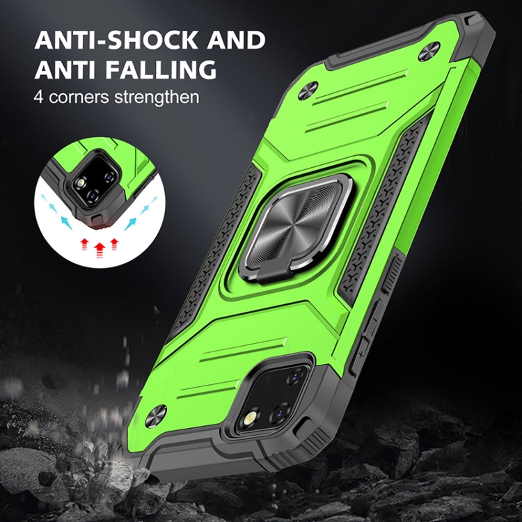 For Huawei Y5p(2020) Magnetic Armor Shockproof TPU + PC Case with Metal Ring Holder