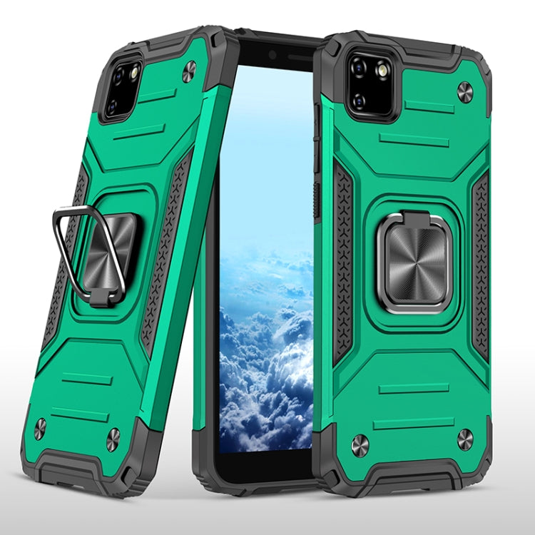 For Huawei Y5p(2020) Magnetic Armor Shockproof TPU + PC Case with Metal Ring Holder