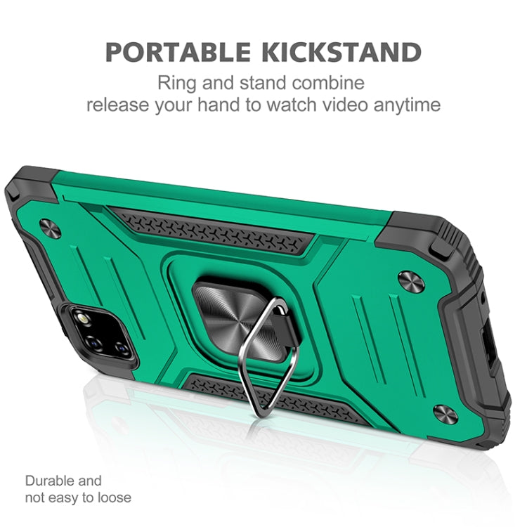 For Huawei Y5p(2020) Magnetic Armor Shockproof TPU + PC Case with Metal Ring Holder