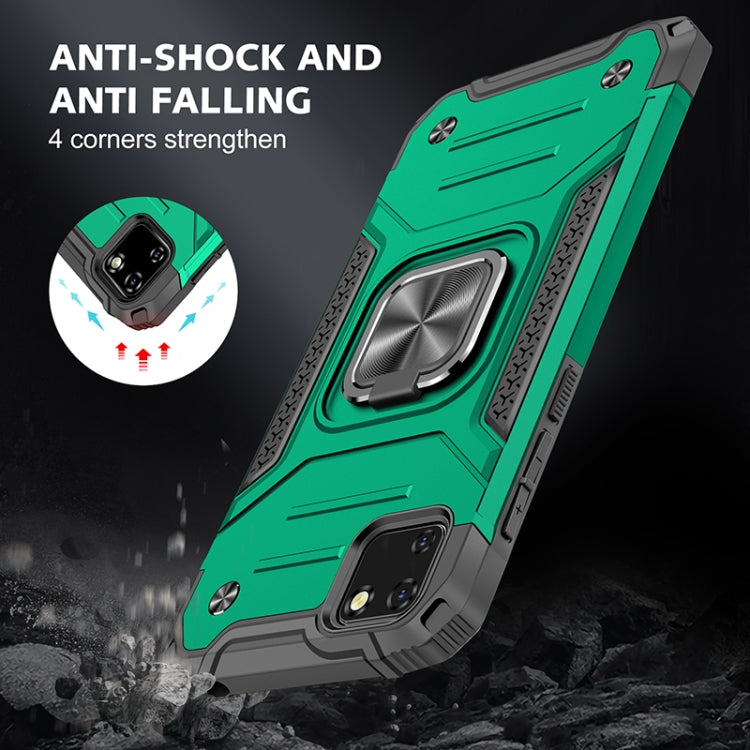 For Huawei Y5p(2020) Magnetic Armor Shockproof TPU + PC Case with Metal Ring Holder