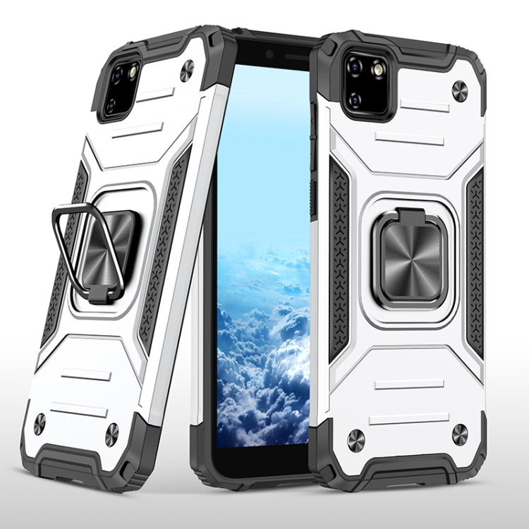 For Huawei Y5p(2020) Magnetic Armor Shockproof TPU + PC Case with Metal Ring Holder
