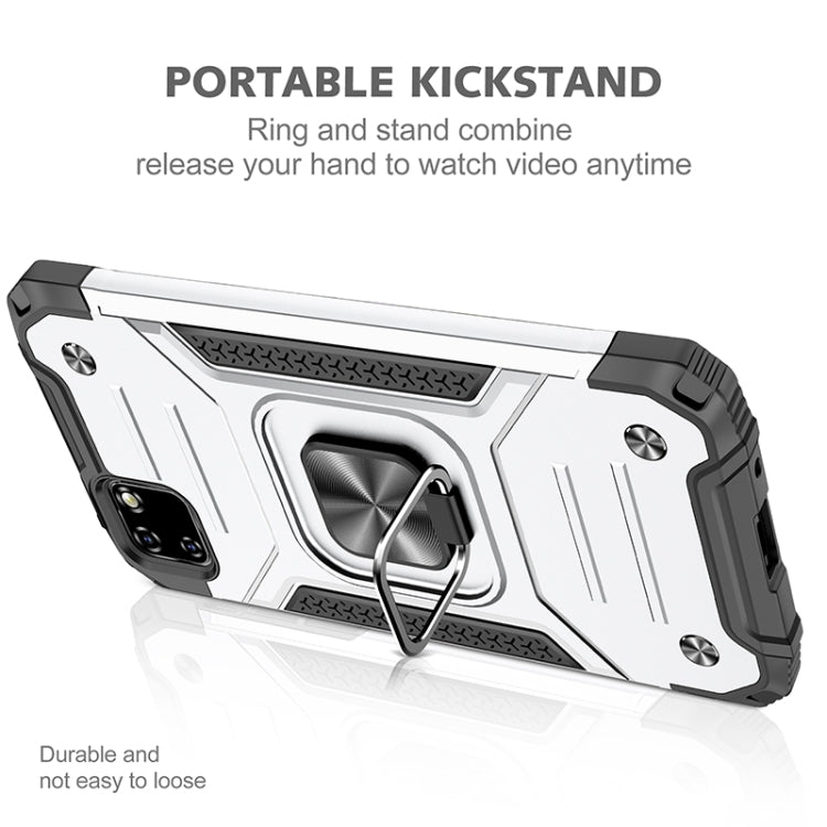 For Huawei Y5p(2020) Magnetic Armor Shockproof TPU + PC Case with Metal Ring Holder