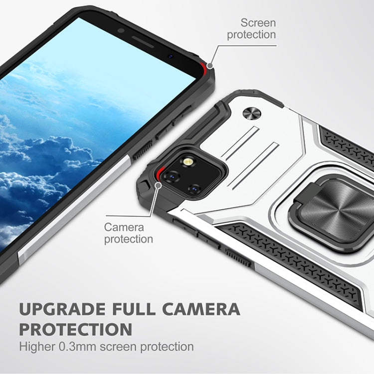 For Huawei Y5p(2020) Magnetic Armor Shockproof TPU + PC Case with Metal Ring Holder