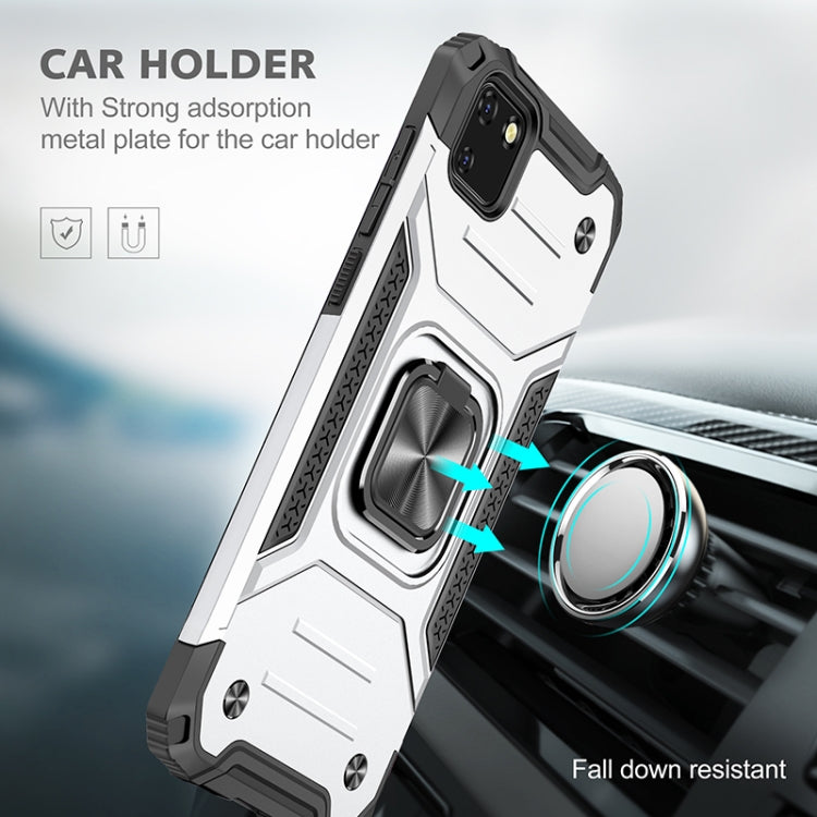 For Huawei Y5p(2020) Magnetic Armor Shockproof TPU + PC Case with Metal Ring Holder