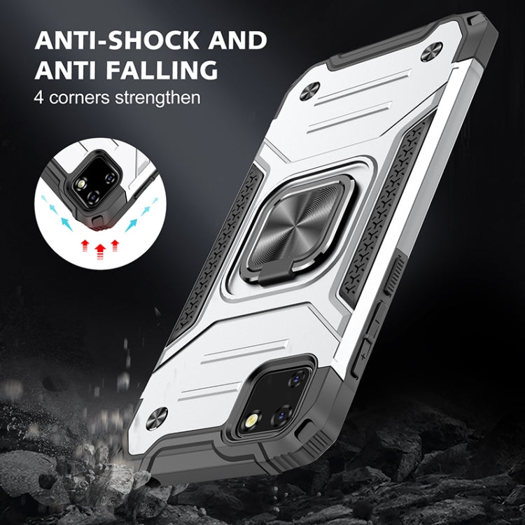 For Huawei Y5p(2020) Magnetic Armor Shockproof TPU + PC Case with Metal Ring Holder