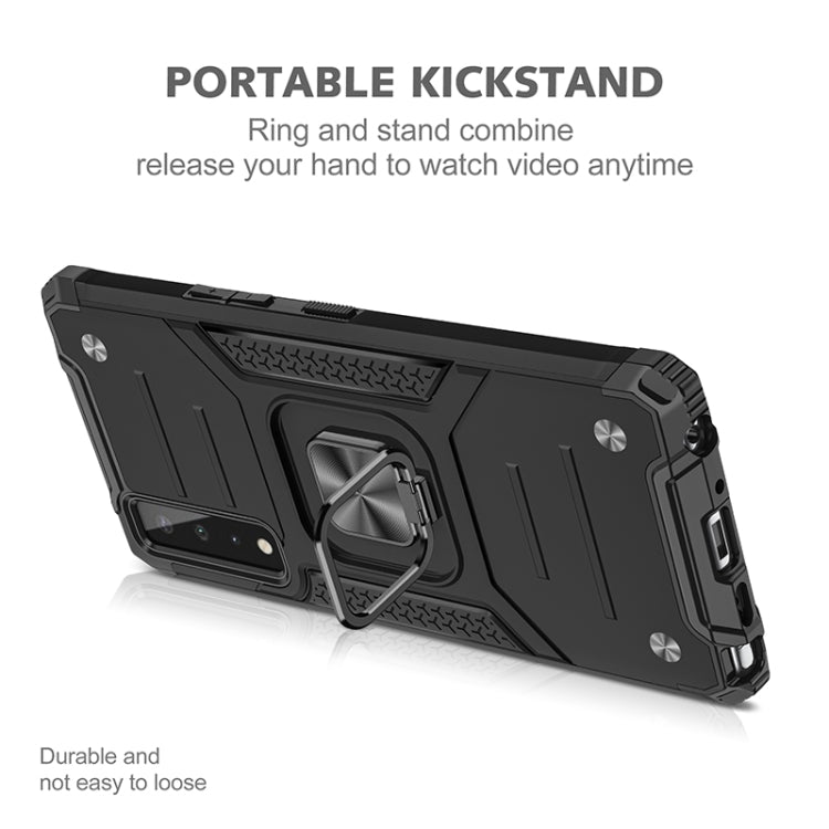 For LG Stylo 7 5G Magnetic Armor Shockproof TPU + PC Case with Metal Ring Holder