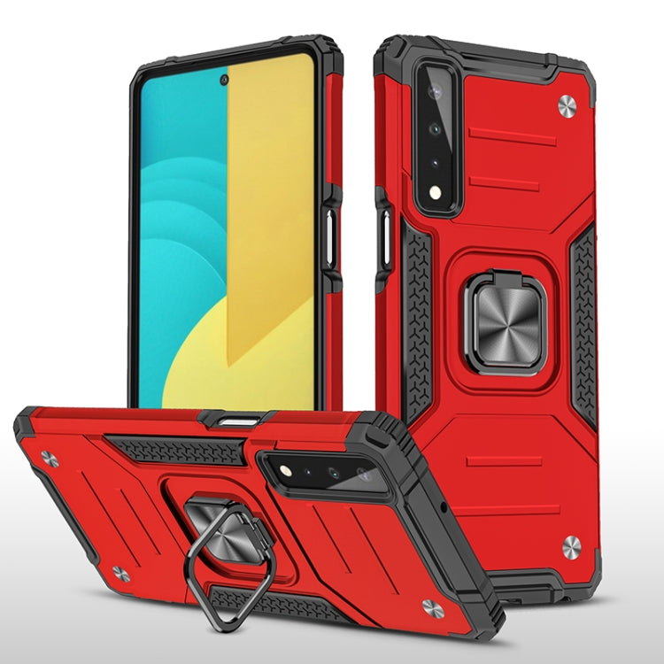 For LG Stylo 7 5G Magnetic Armor Shockproof TPU + PC Case with Metal Ring Holder