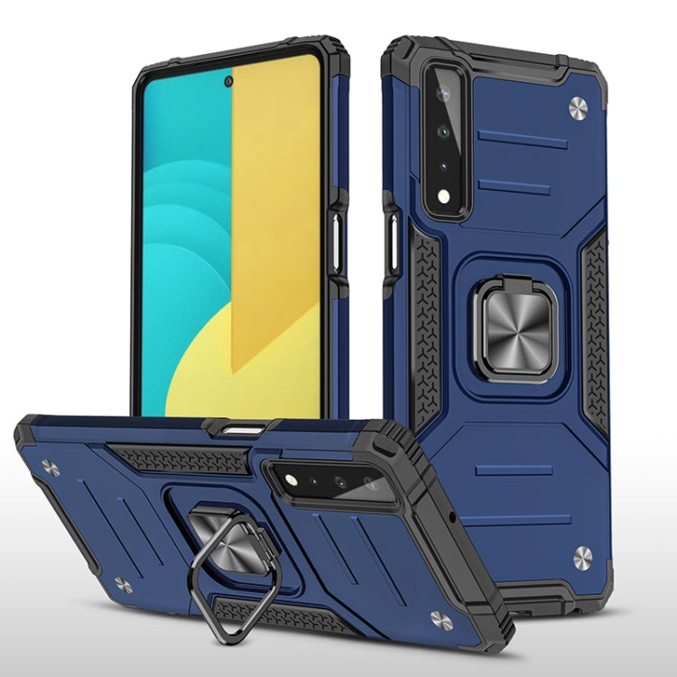 For LG Stylo 7 5G Magnetic Armor Shockproof TPU + PC Case with Metal Ring Holder