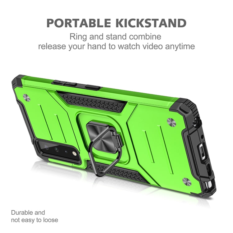 For LG Stylo 7 5G Magnetic Armor Shockproof TPU + PC Case with Metal Ring Holder