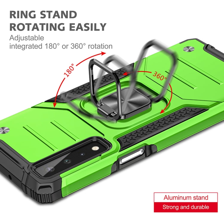 For LG Stylo 7 5G Magnetic Armor Shockproof TPU + PC Case with Metal Ring Holder