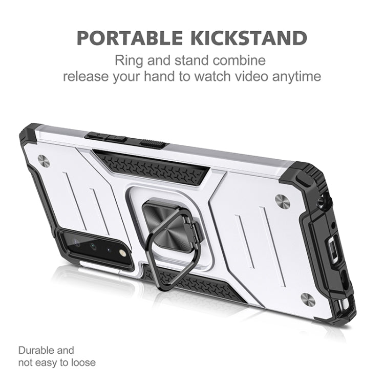 For LG Stylo 7 5G Magnetic Armor Shockproof TPU + PC Case with Metal Ring Holder