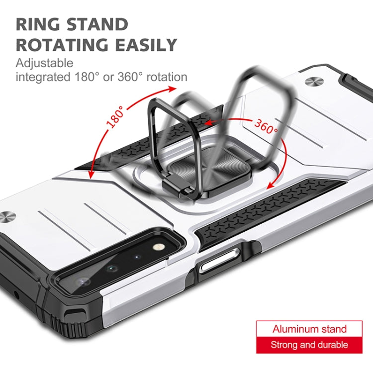 For LG Stylo 7 5G Magnetic Armor Shockproof TPU + PC Case with Metal Ring Holder