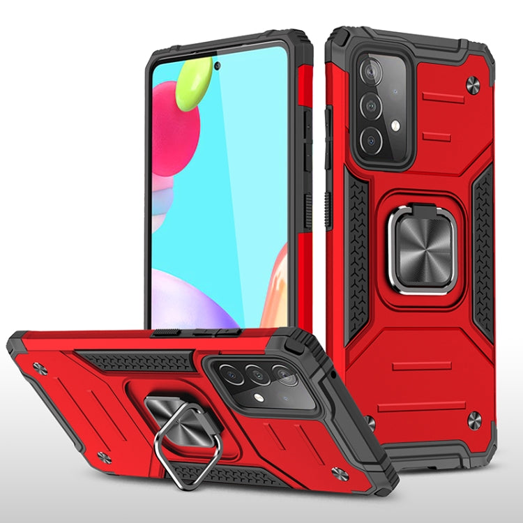 For Samsung Galaxy A52 5G / 4G Magnetic Armor Shockproof TPU + PC Case with Metal Ring Holder