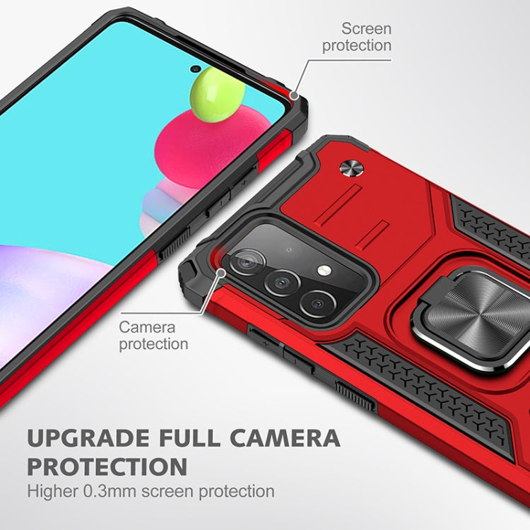 For Samsung Galaxy A52 5G / 4G Magnetic Armor Shockproof TPU + PC Case with Metal Ring Holder