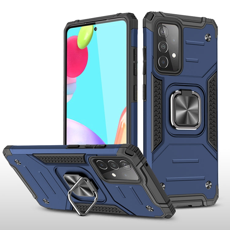 For Samsung Galaxy A52 5G / 4G Magnetic Armor Shockproof TPU + PC Case with Metal Ring Holder