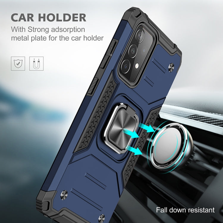 For Samsung Galaxy A52 5G / 4G Magnetic Armor Shockproof TPU + PC Case with Metal Ring Holder