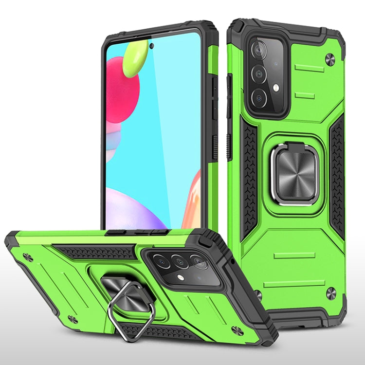For Samsung Galaxy A52 5G / 4G Magnetic Armor Shockproof TPU + PC Case with Metal Ring Holder