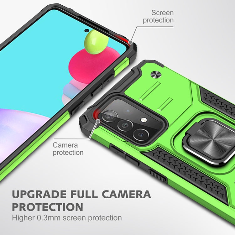 For Samsung Galaxy A52 5G / 4G Magnetic Armor Shockproof TPU + PC Case with Metal Ring Holder