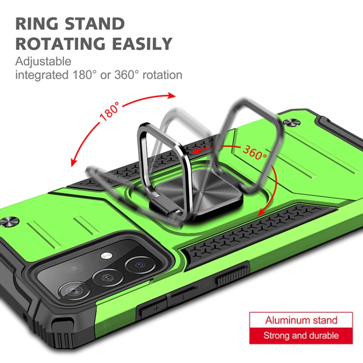 For Samsung Galaxy A52 5G / 4G Magnetic Armor Shockproof TPU + PC Case with Metal Ring Holder