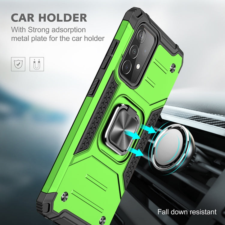 For Samsung Galaxy A52 5G / 4G Magnetic Armor Shockproof TPU + PC Case with Metal Ring Holder