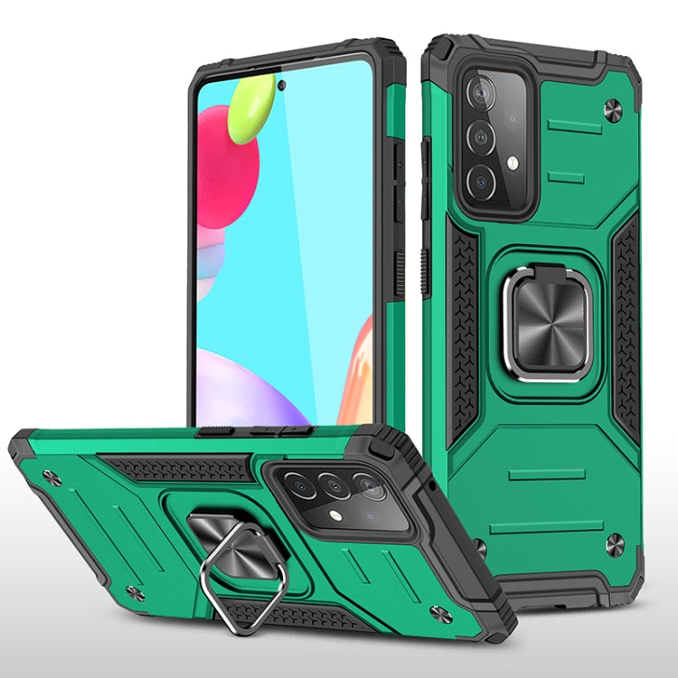 For Samsung Galaxy A52 5G / 4G Magnetic Armor Shockproof TPU + PC Case with Metal Ring Holder