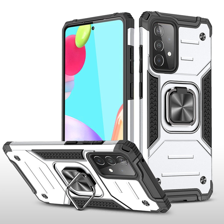 For Samsung Galaxy A52 5G / 4G Magnetic Armor Shockproof TPU + PC Case with Metal Ring Holder