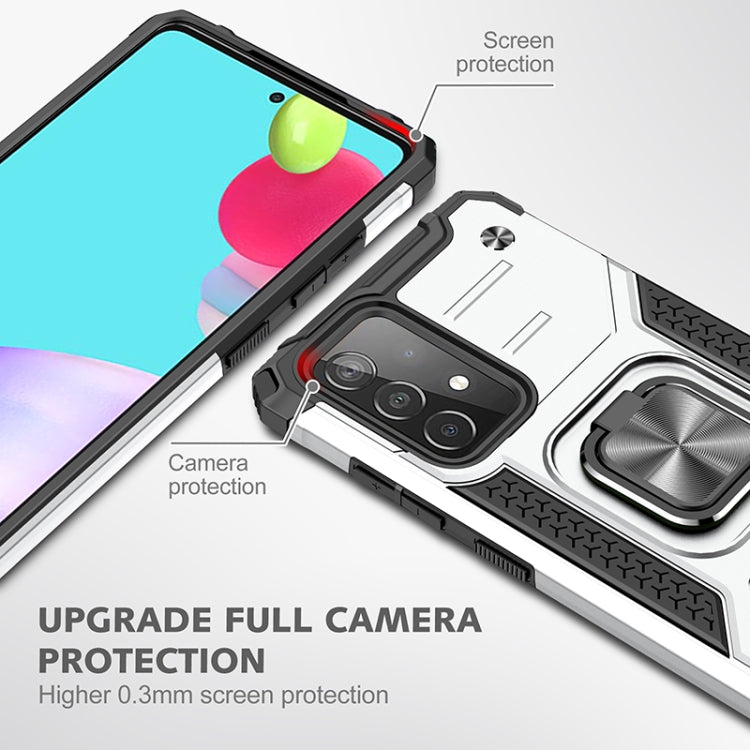 For Samsung Galaxy A52 5G / 4G Magnetic Armor Shockproof TPU + PC Case with Metal Ring Holder