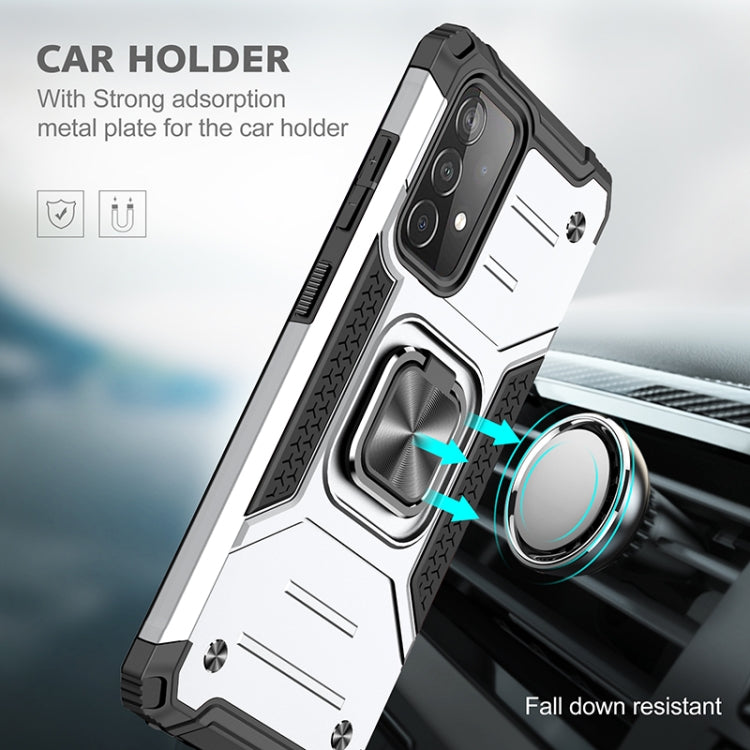 For Samsung Galaxy A52 5G / 4G Magnetic Armor Shockproof TPU + PC Case with Metal Ring Holder