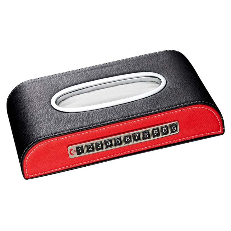 Universal Car Tissue Box with Temporary Parking Phone Number Card