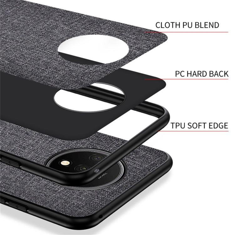 For OnePlus 7T Shockproof Cloth Texture PC+ TPU Protective Case