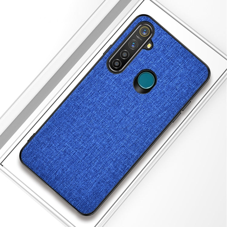 For OPPO Realme 5 Pro Shockproof Cloth Texture PC+ TPU Protective Case