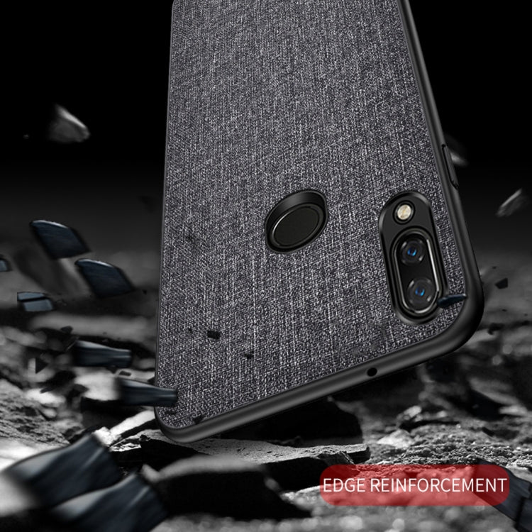 For Galaxy A10s Shockproof Cloth Texture PC+ TPU Protective Case
