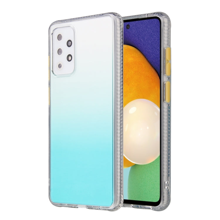 For Samsung Galaxy A72 Gradient Shockproof TPU + Acrylic Case with Detachable Buttons