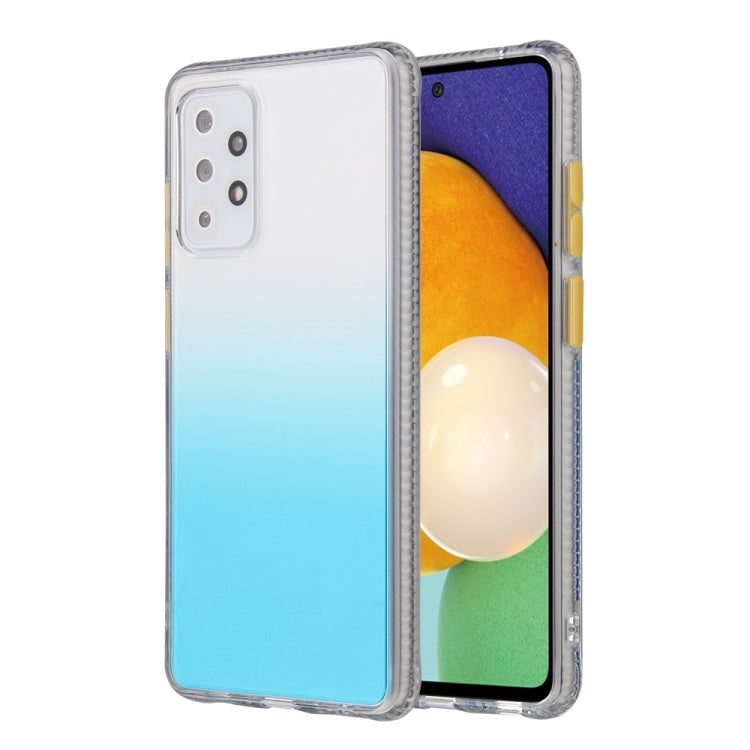 For Samsung Galaxy A72 Gradient Shockproof TPU + Acrylic Case with Detachable Buttons
