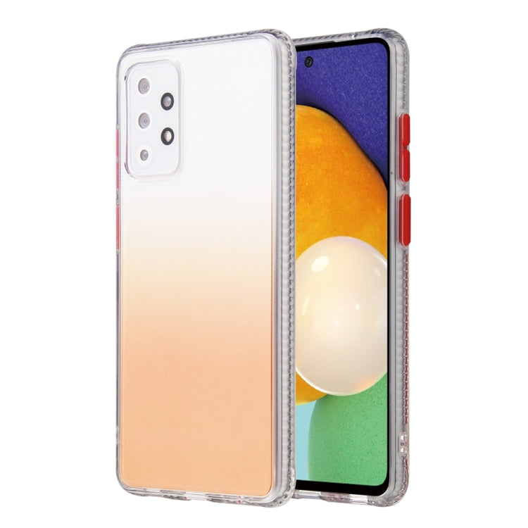 For Samsung Galaxy A72 Gradient Shockproof TPU + Acrylic Case with Detachable Buttons