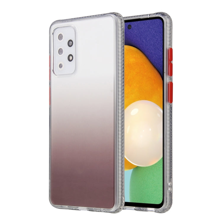 For Samsung Galaxy A72 Gradient Shockproof TPU + Acrylic Case with Detachable Buttons