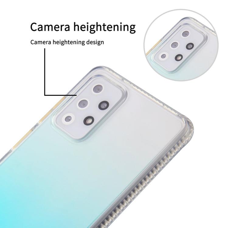 For Samsung Galaxy A72 Gradient Shockproof TPU + Acrylic Case with Detachable Buttons